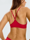 Blush The Micro Lace Trim Bralette - Red