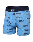 SAXX Ultra Super Soft Boxer Brief - Fish On-Sail Blue