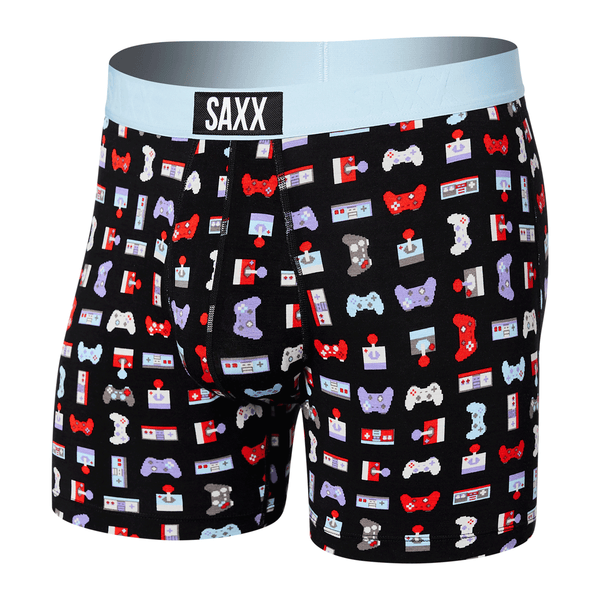 Saxx Sport Mesh Boxer Brief Fly Checkerboard-Black S - Boxer